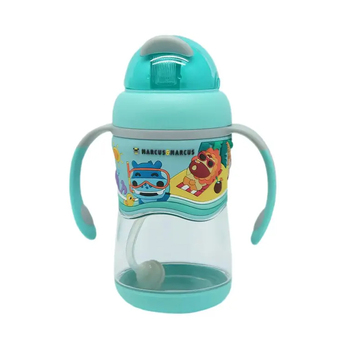 Marcus & Marcus 2-Stage 350ml Tritan Straw Bottle 0+ Blue