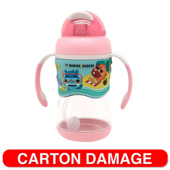 Marcus & Marcus 2-Stage 350ml Tritan Straw Bottle 0+ Pink