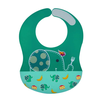 Marcus & Marcus Wide Silicone Bib Baby/Toddler 6m+ Green