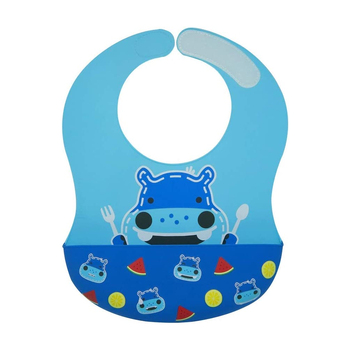 Marcus & Marcus Wide Silicone Bib Baby/Toddler 6m+ Blue