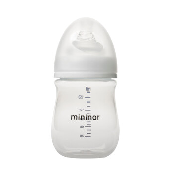 Mininor Baby 160ml Feeding Bottle w/ Silicone Teat - Clear