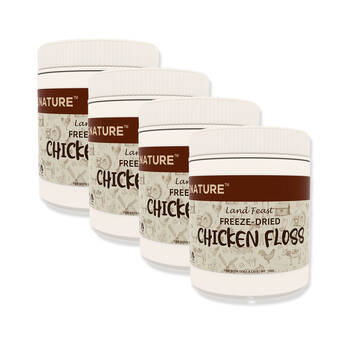 4PK Mio's Nature Land Feast Freeze Dried Chicken Floss Pet Cat/Dog Food 100g