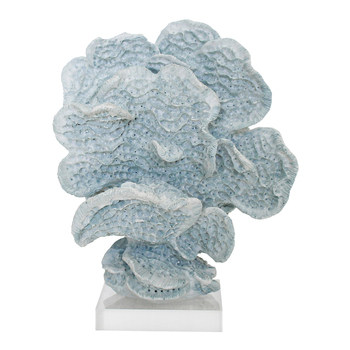 LVD Decorative Polyresin/Acrylic 20cm Coral Fann Surf - Blue