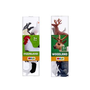 12pc Mojo Farmland/Woodland Animals Kids Fun Toy 3y+ Assort Combo Set