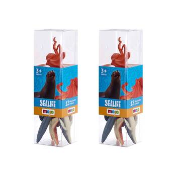 2x 12pc Mojo Sealife Animals Kids Fun Playset Toy 3y+ Assorted