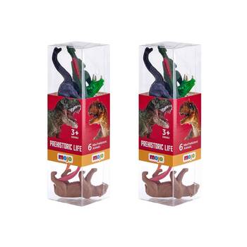 2x 6pc Mojo Prehistoric Dinosaur Figure Kids Playset Toy 3y+ Assorted