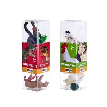 6pc Mojo Prehistoric Dinosaur/Farm Figure Kids Toy 3y+ Assort Combo Set