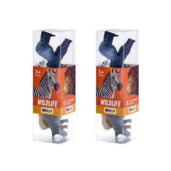 2x 6pc Mojo Wildlife Figure Kids Playset Toy 3y+ Assorted