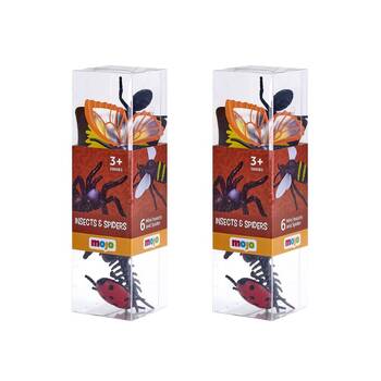 2x 6pc Mojo Insects & Spider Figure Kids Playset Toy 3y+ Assorted