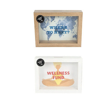 2PK Unigift Decorative Money Box 15x20cm Assorted Print 