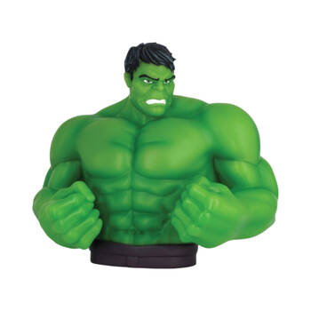 Avengers Hulk Bust Money/Coin Bank Figure 6in - Green 3y+