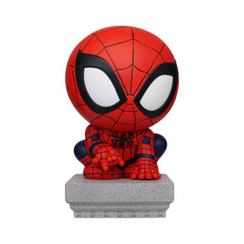 Spider-Man Crouching PVC Figural Coin/Piggy Bank 5.9in Figure Red