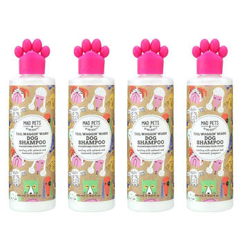 4PK Mad Pets Deep Cleansing Dog Fur Shampoo 400ml Oatmeal & Chamomile