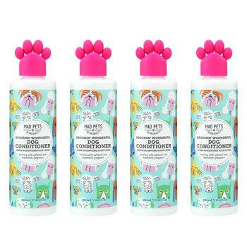 4PK Mad Pets Vitamin and Shea Butter Dog Conditioner 400ml Oatmeal & Chamomile