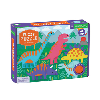 42pc Mudpuppy Kids Jigsaw Puzzle 38x38cm Fuzzy Dinosaurs 3+