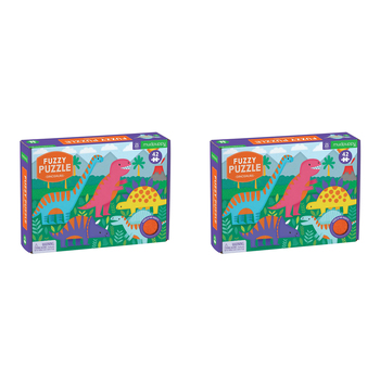 2x 42pc Mudpuppy Kids Jigsaw Puzzle 38x38cm Fuzzy Dinosaurs 3+