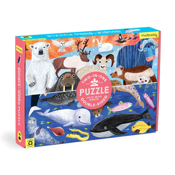 100pc Mudpuppy Double-Sided Puzzle Arctic Above & Beyond 55x42cm 6+