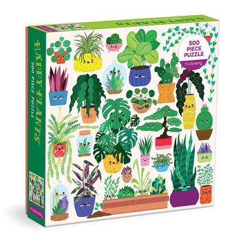 500pc Mudpuppy Kids Jigsaw Puzzle 51x51cm Happy Plants 8+
