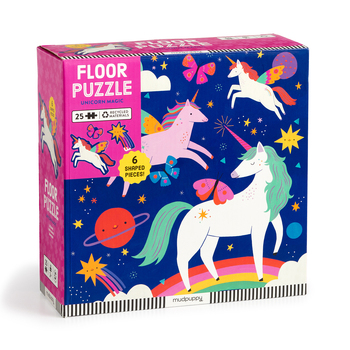 25pc Mudpuppy Floor Jigsaw Puzzle 23x9cm Unicorn Magic Kids Game 2y+
