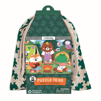 36pc Mudpuppy To Go Jigsaw Puzzle 31x23cm Happy Camper Kids Game 3y+