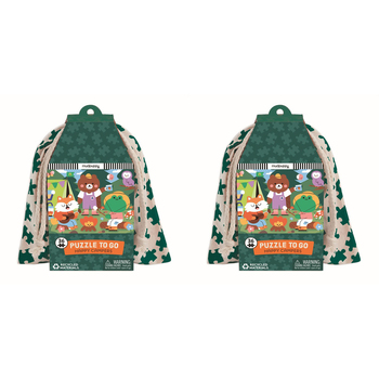 2x 36pc Mudpuppy To Go Jigsaw Puzzle 31x23cm Happy Camper Kids Game 3y+