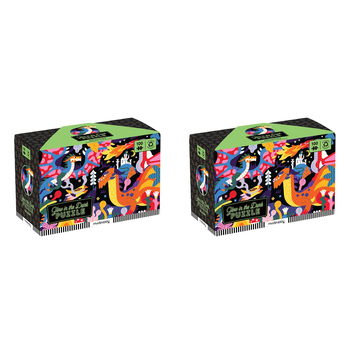 2x 100pc Mudpuppy Glow Jigsaw Puzzle Game Dragons 5+