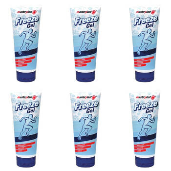 6PK Masterplast Freeze Massage Muscle Relief Cooling Gel 170ml