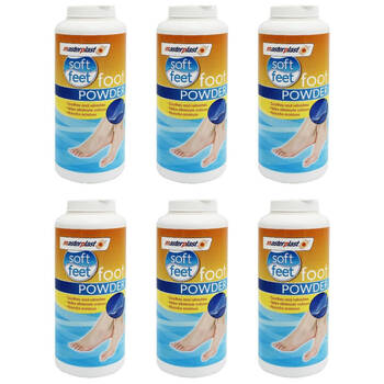6PK Masterplast Soft Feet Moisture & Odour Eliminator Foot Powder 170g