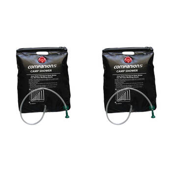 2PK Companion 20L Pioneer Solar Camp Shower Bag 60x46.5cm - Black