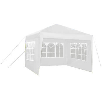 Hacienda 3x3m Marquee Party Tent w/ 4 Walls - White