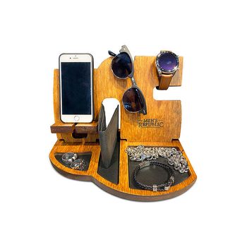 Men's Republic Bedside Table Phone Docking Station and Night Stand