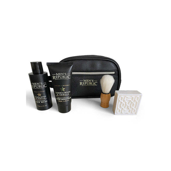 4pc Men's Republic Grooming Kit Cleansing in Toiletry Bag