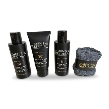 4pc Men's Republic Grooming Kit Shower Cleansing in Carry Bag
