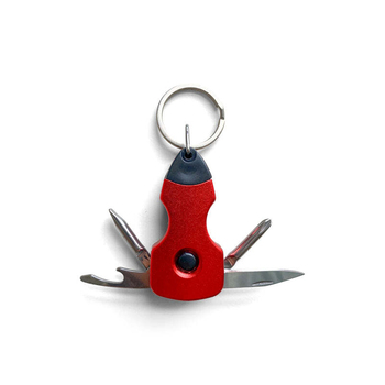 Men's Republic Key Ring Multi Tool DIY Home Gift Set Red