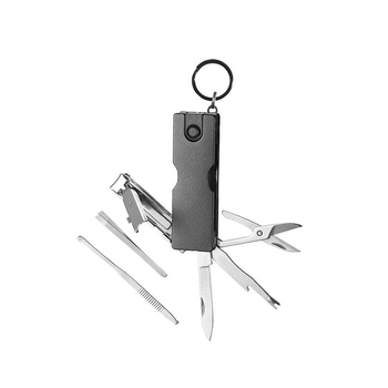 Men's Republic Key Ring Multi Tool Home DIY Gift Set Black