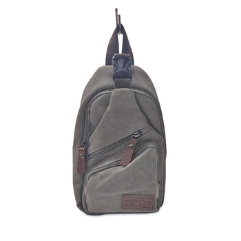 Men's Republic Canvas Single Strap Sling Bag Backpack Grey