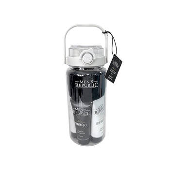 Men’s Republic Grooming Kit in Gym Waterbottle for Fitness Fresh - Clear