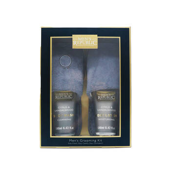 Men’s Republic Grooming and Slippers Kit for Comfort and Relaxation - Grey