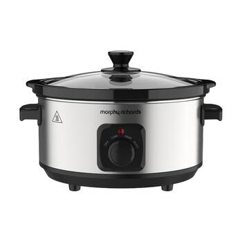 Morphy Richards 3.5L Slow Cooker S/S 170W 3.5 L Dishwasher Safe - Silver