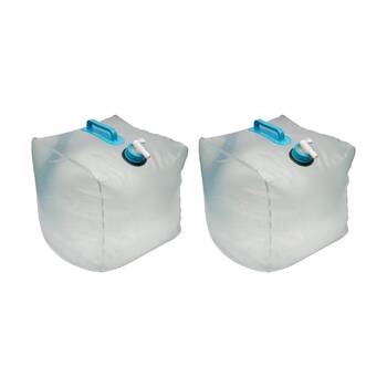 2PK SOL Packable Water Cube Foldable 6P-Free PVC Camping Container 20L