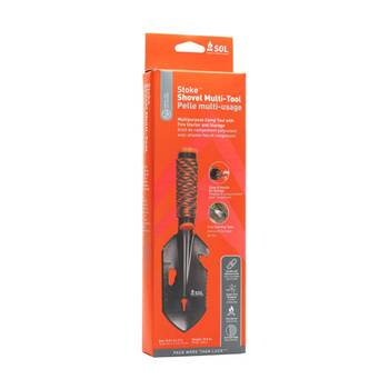 SOL Stoke Shovel Multi Tool Camping With Fire Starter Stow Handle Sheath