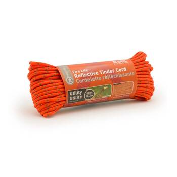 SOL Tinder Cord Reflective Fire Starter Utility Paracord 50 Ft High Visibility