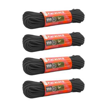4PK SOL Paracord 550 Strength Nylon 7 Inner Strands Multipurpose 50 Ft