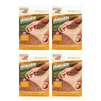 4x 28pc AMK Moleskin Blister Dressings with Wipes For Hiking or Outdoors