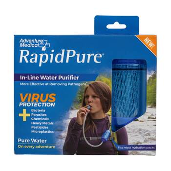 RapidPure Inline Water Purifier For Hydration Packs Fast Flow Virus Protection