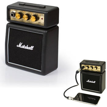 Marshall MS-2 Black Portable Micro Amplifier Amp Speaker for Guitar Instrument