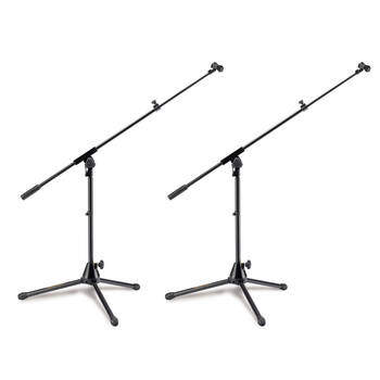 2PK Hercules Low Profile Tripod Microphone Stand w/ Boom & Mic Clip