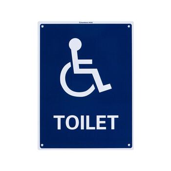 Disabled Toilet Medium Sign 200x300x1mm Polypropylene