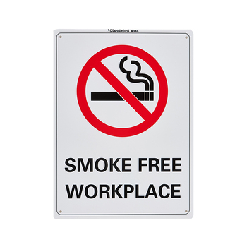 Smoke Free Workplace Medium Sign 225x300x1mm Polypropylene