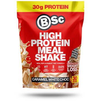 BSc High Protein Meal Replacement Shake 30 Serves 1.7kg Caramel White Chocolate